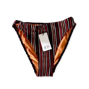 Jets ✦ Premium Australian Striped High Leg Bikini Bottom (size 6)